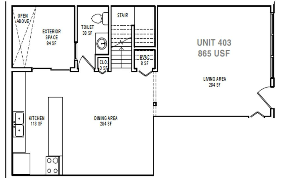 Floor plan for 2 beds, 2.5 baths, 1796 sqft